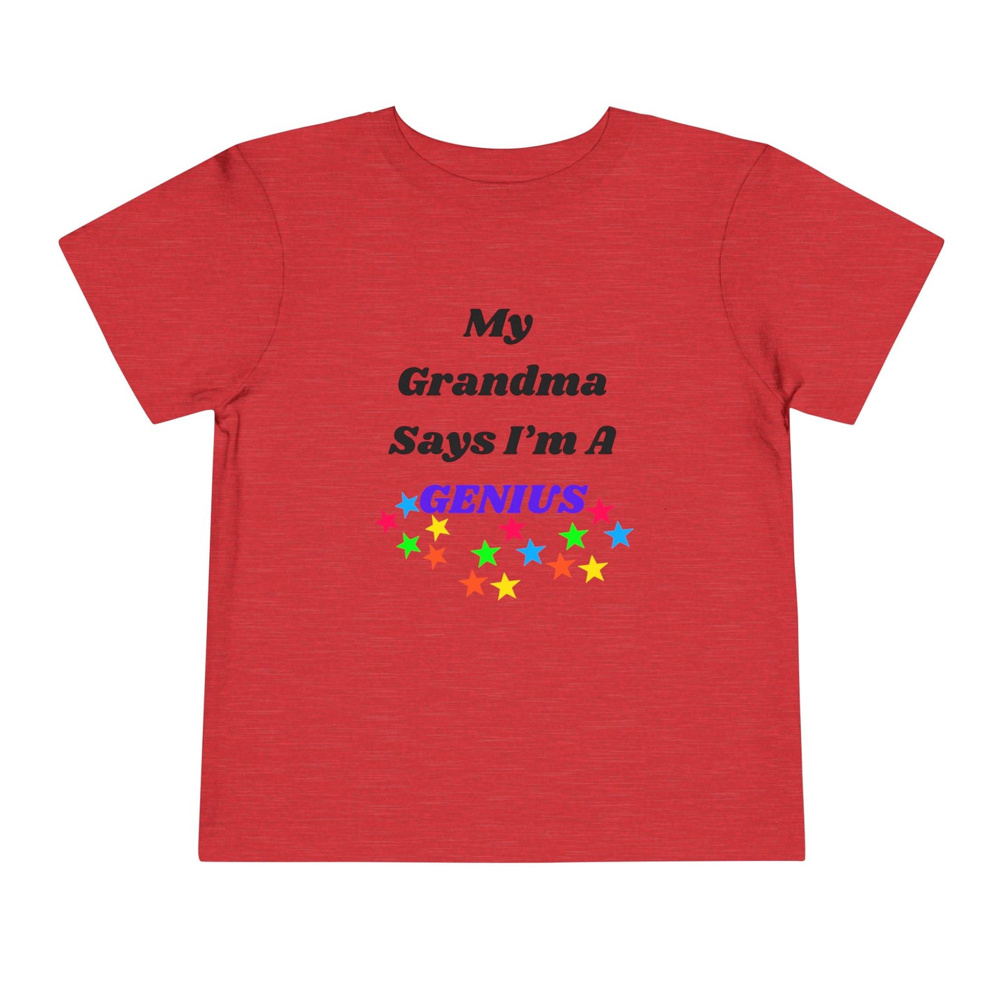 Toddler Short Sleeve Tee My Grandma say's I'm a Genius