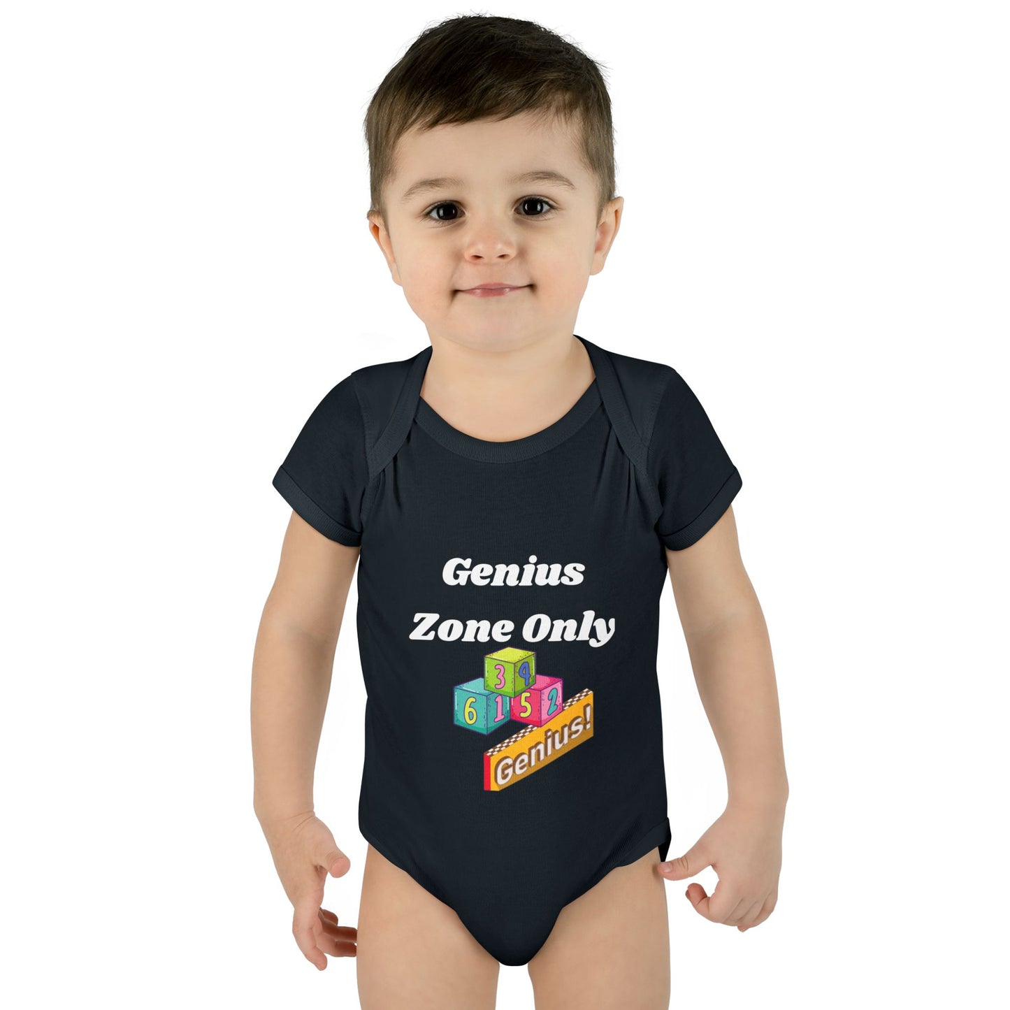 Genius Zone Only Baby Bodysuit, Cute Infant One-Piece, Baby Shower Gift, Toddler Outfit, Kids Clothing, Birthday Present