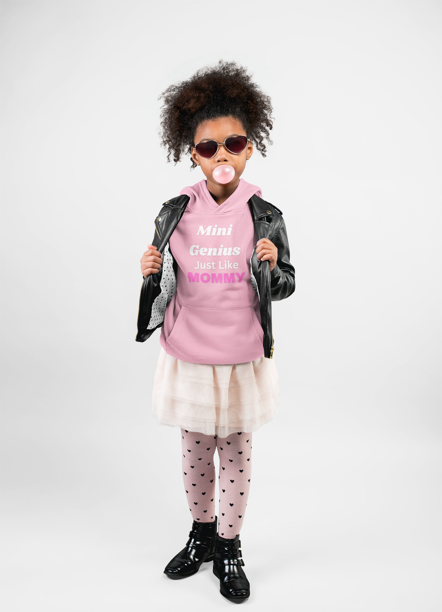 Mini Genius Toddler Hoodie - Just Like Mommy, Cute Kids Pullover, Birthday Present, Cozy Fleece