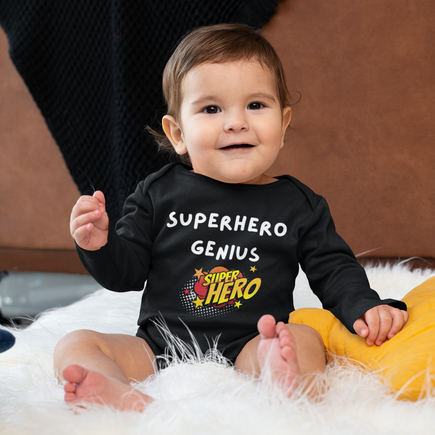 Superhero Genius Infant Bodysuit, Cute Baby Clothing, New Parent Gift, Superhero Theme, Baby Shower Present, Funny Baby Outfit