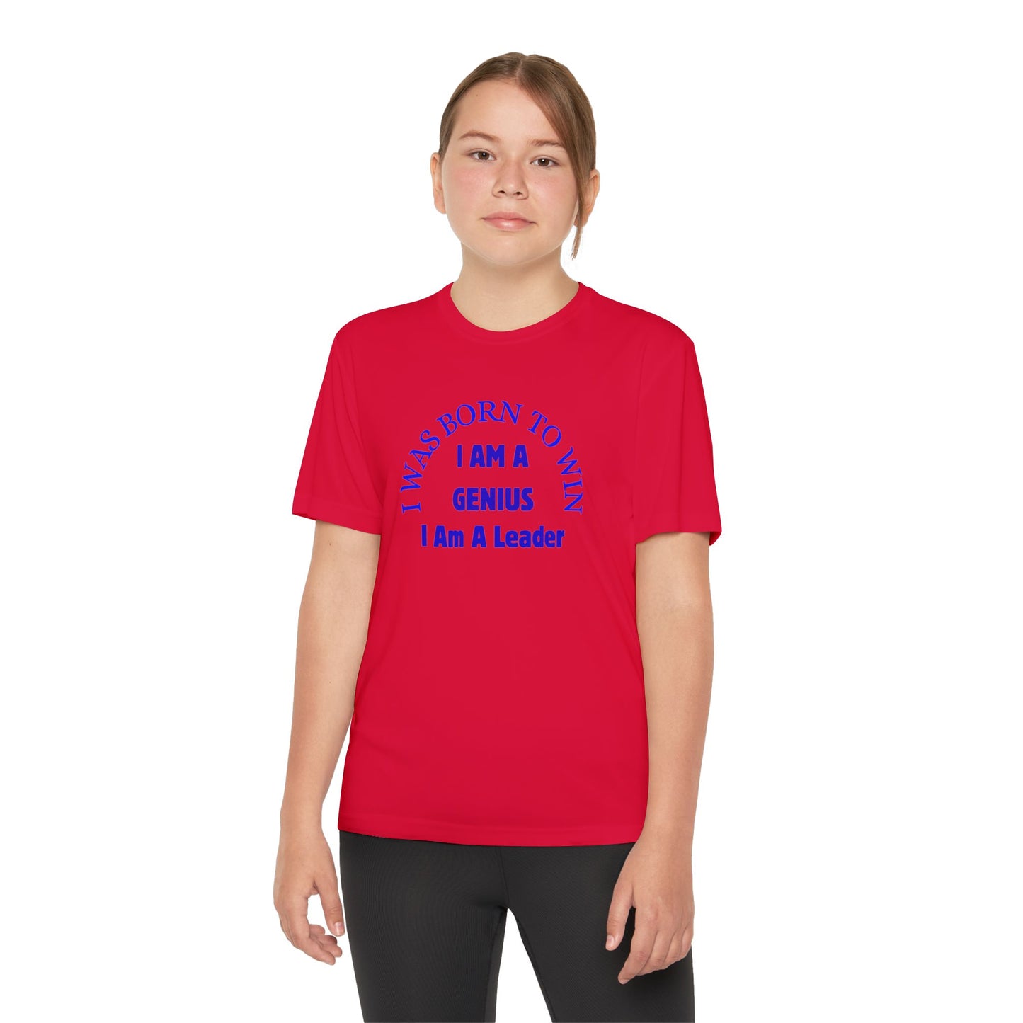 Youth Inspirational Tee - I Was Born to Win | Gift for Kids, Motivational Shirt, Children's Sportswear, Confidence Booster, Birthday Present