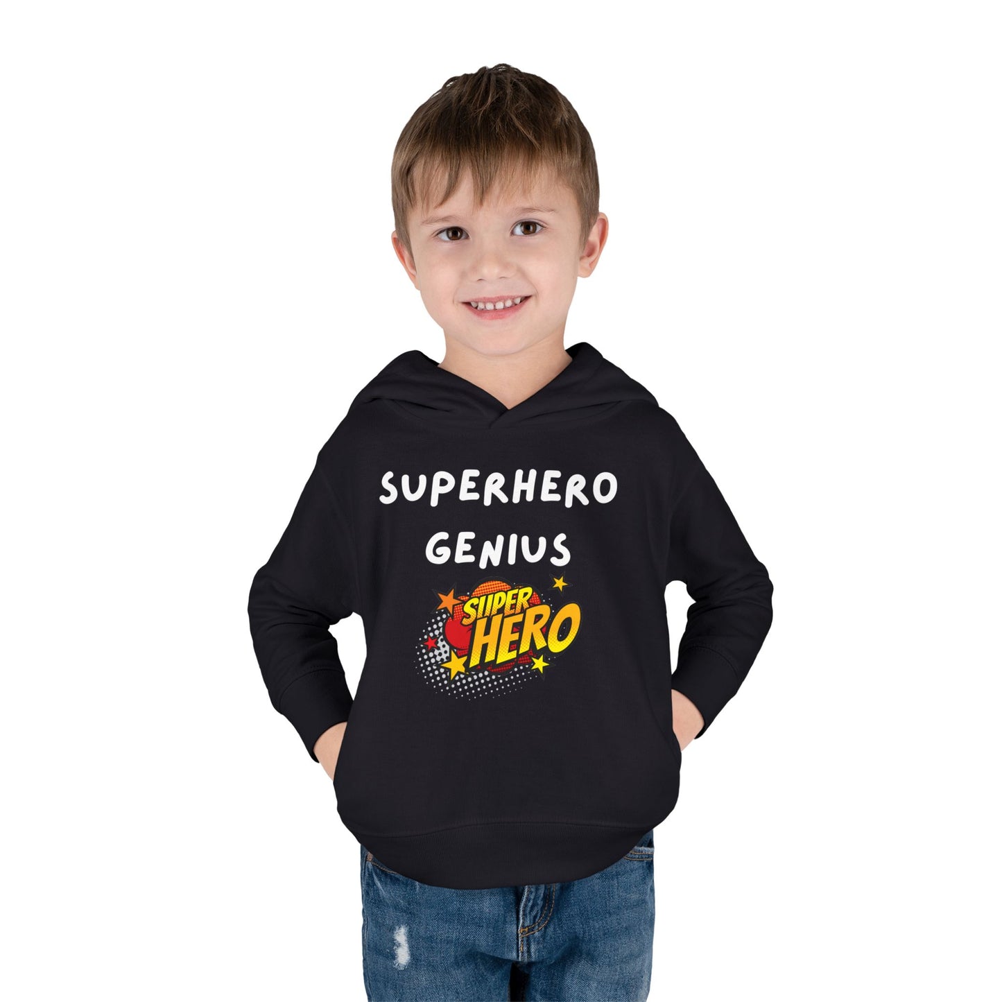 Superhero Toddler Fleece Hoodie - Cute Kids Pullover, Ideal for Birthdays, Play Dates, Gifts, Cozy Comfort