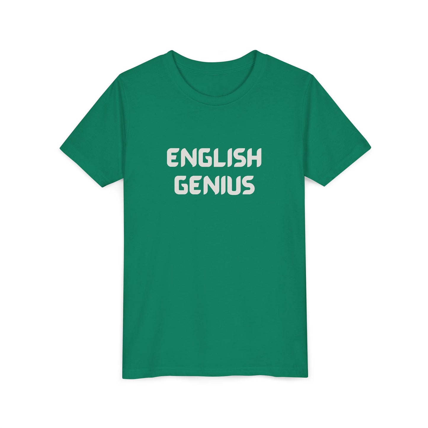 English Genius Youth Tee - Fun Educational T-Shirt, Gift for Kids, Back to School, Class Gift, Learning Merchandise