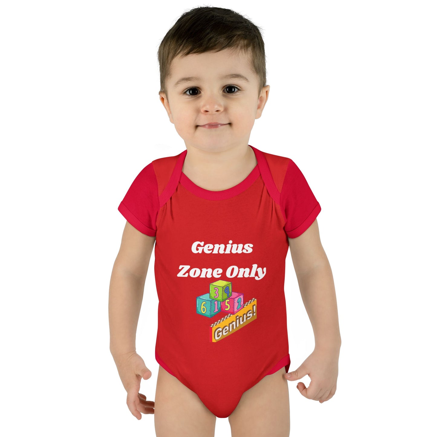 Genius Zone Only Baby Bodysuit, Cute Infant One-Piece, Baby Shower Gift, Toddler Outfit, Kids Clothing, Birthday Present
