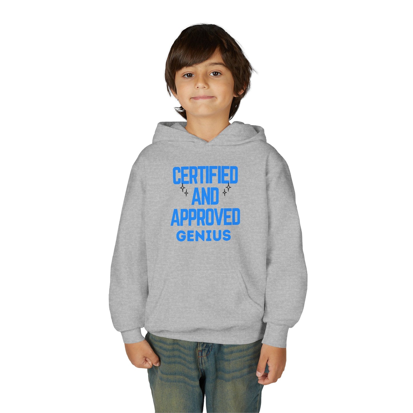Certified Genius Youth Hoodie, Gift for Kids, Fun Sweatshirt, Approved Hoodie, Back to School, Birthday Gift