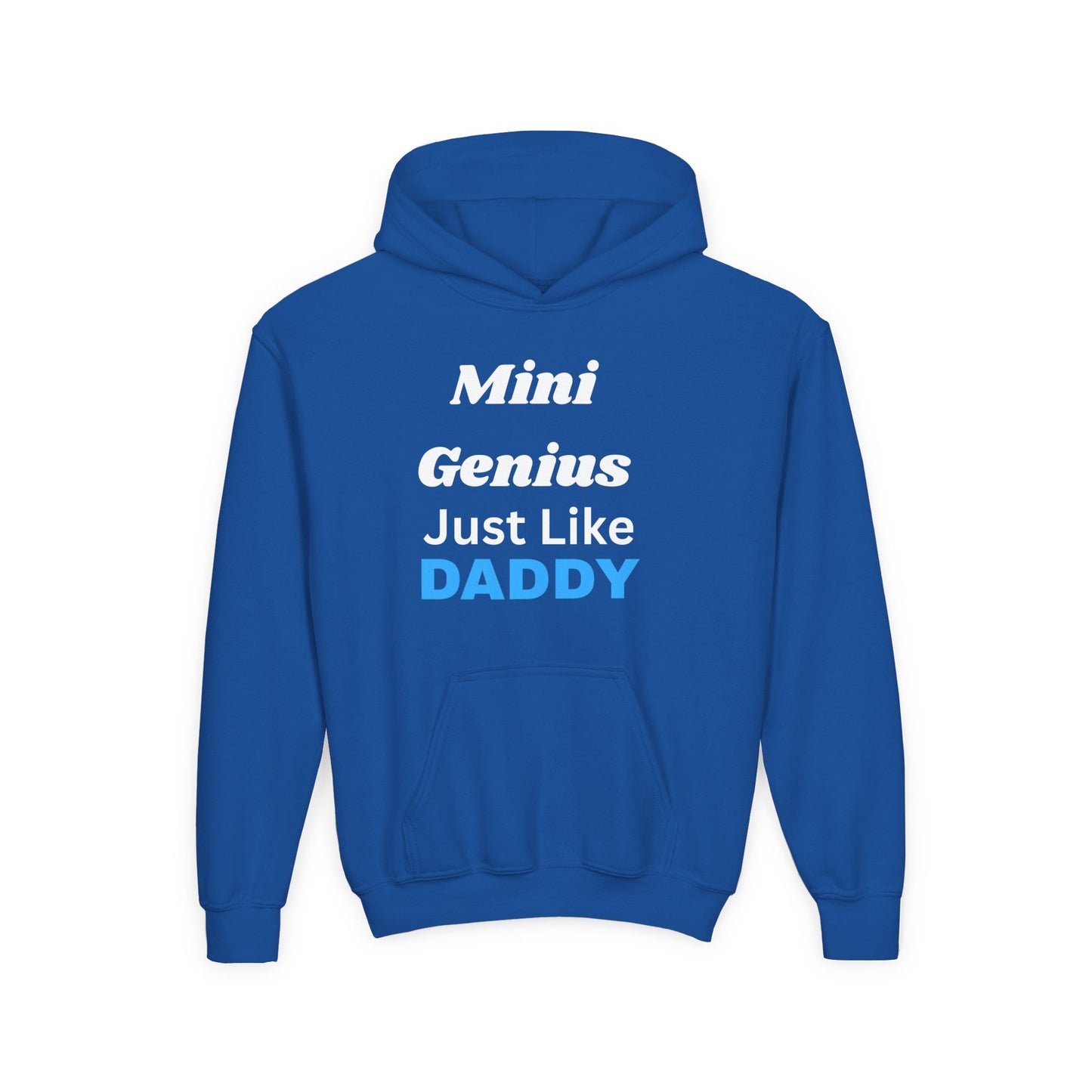 Mini Genius Hoodie - Just Like Daddy, Youth Sweatshirt, Funny Kids Clothes, Father's Day Gift, Family Matching Outfits
