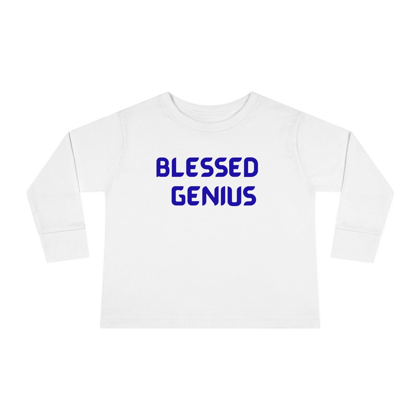 Toddler Long Sleeve Tee - Blessed Genius - Cute Kids Shirt, Toddler Gift, Baby Shower Gift, Birthday Shirt, Inspirational Kids Clothing