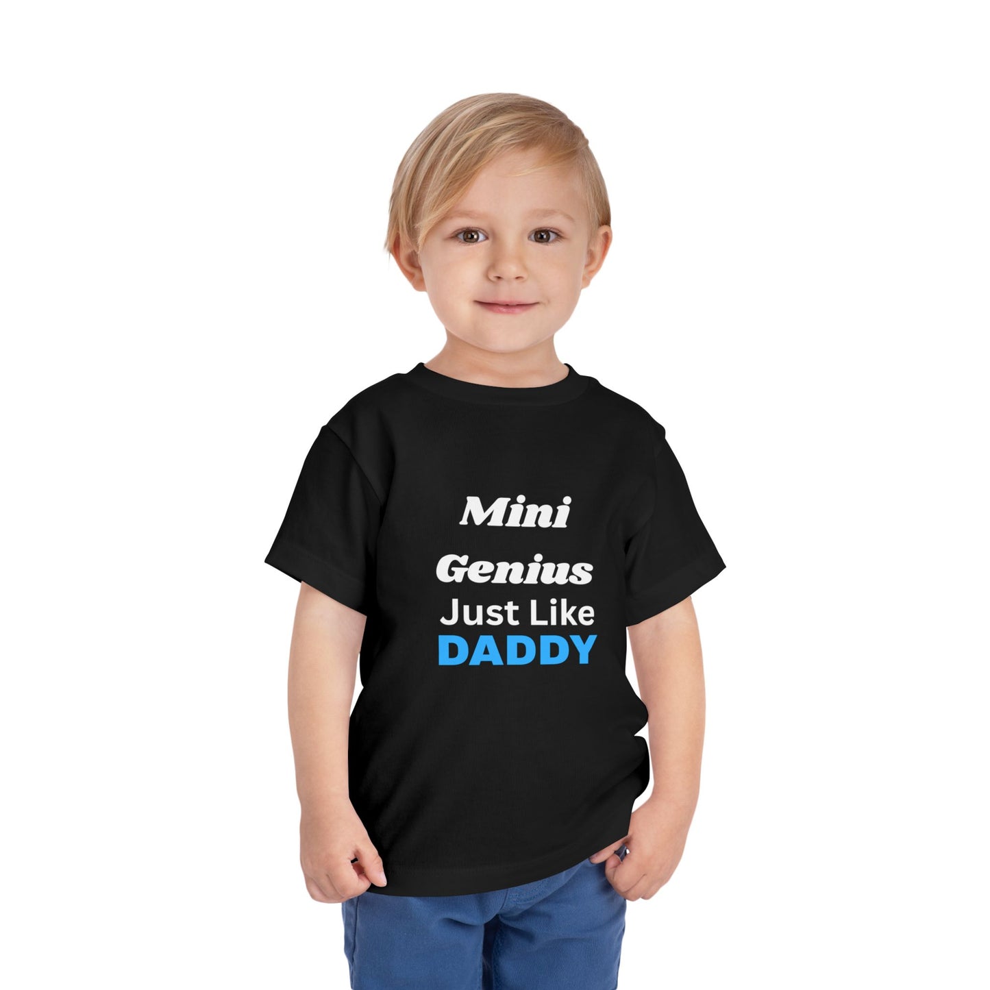 Mini Genius Just Like Daddy Toddler Short Sleeve Tee