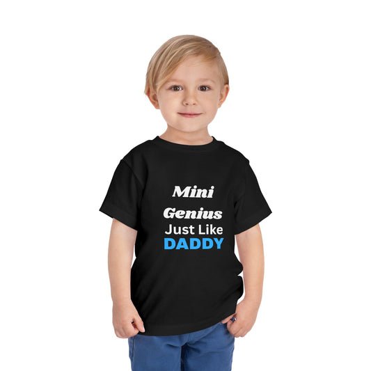 Mini Genius Just Like Daddy Toddler Short Sleeve Tee