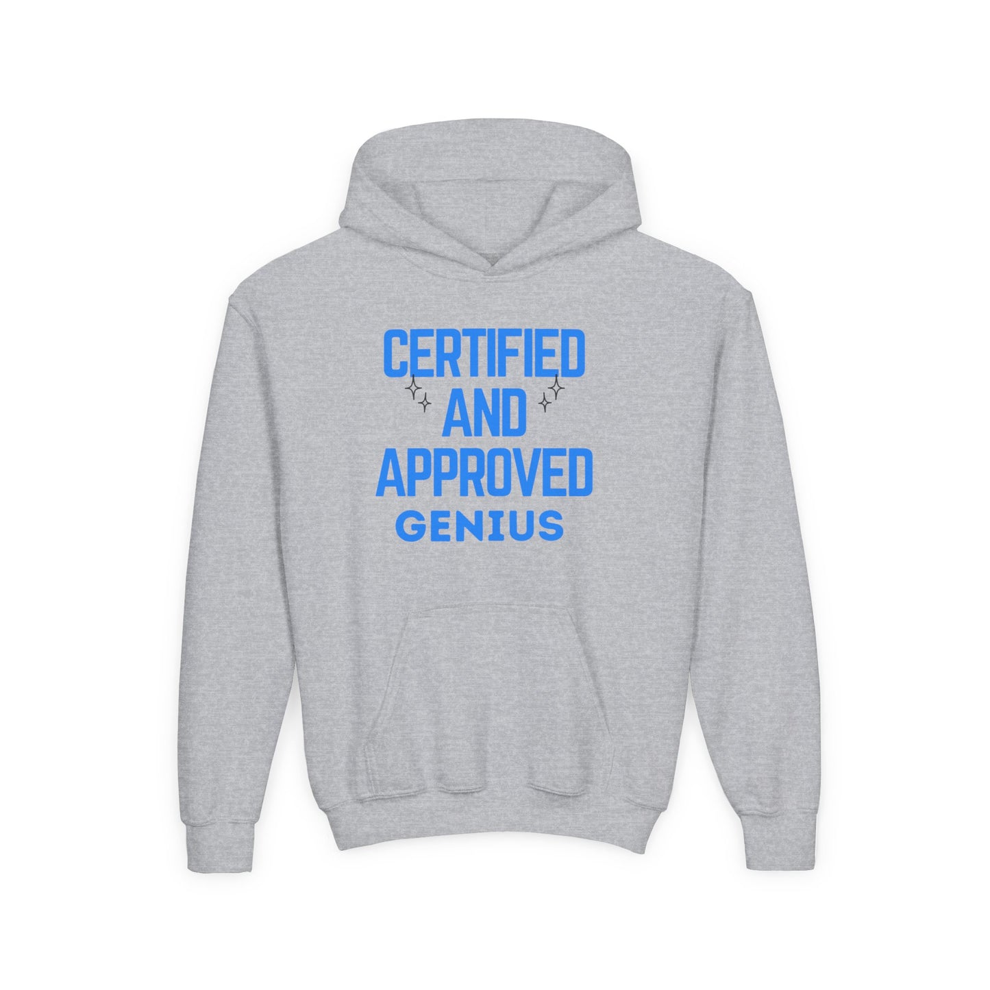Certified Genius Youth Hoodie, Gift for Kids, Fun Sweatshirt, Approved Hoodie, Back to School, Birthday Gift