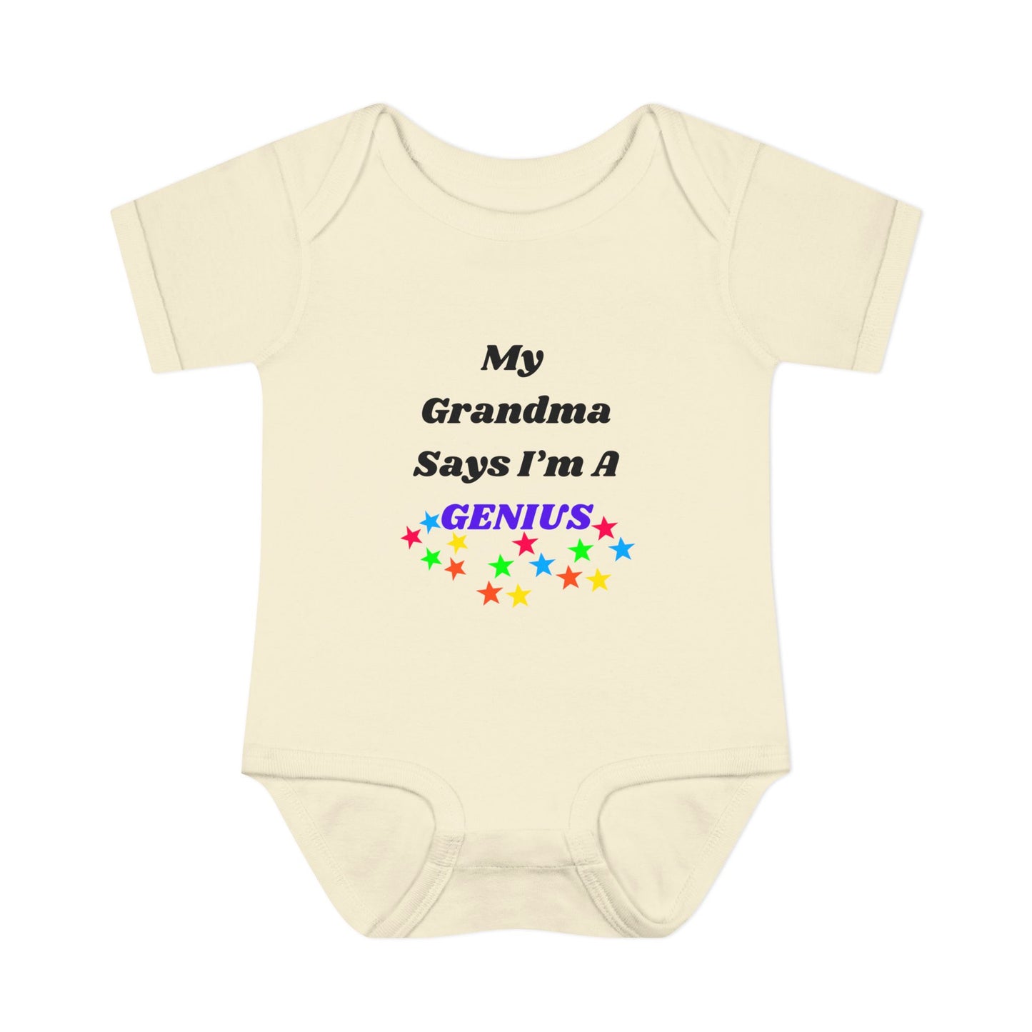 Infant Bodysuit - My Grandma Says I’m A Genius, Cute Baby Clothes, Newborn Gift, Baby Shower Present, Funny Baby Outfit, Infant Wear