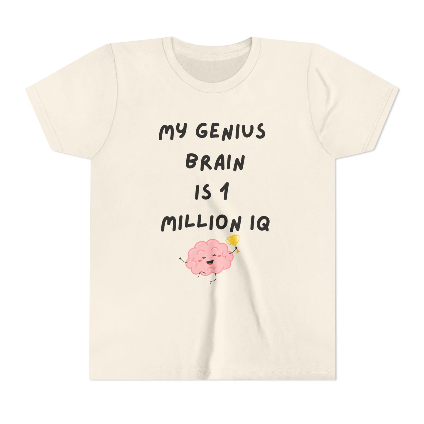 Genius Brain Youth Tee - Cute, Funny Shirt for Kids, Gift for Birthdays, School Events, Summer Fun, Smart Kids Apparel