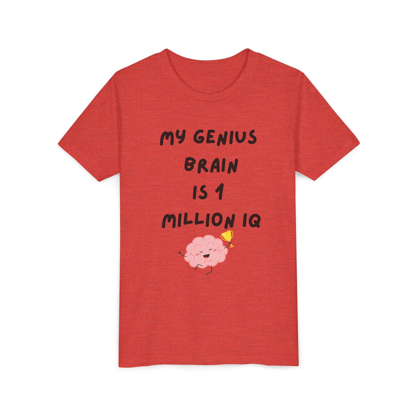 Genius Brain Youth Tee - Cute, Funny Shirt for Kids, Gift for Birthdays, School Events, Summer Fun, Smart Kids Apparel