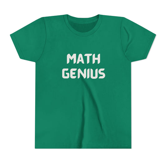 Math Genius Youth Tee - Perfect Gift for Students, Back to School Shirt, Educational Apparel, Cute Kids T-Shirt, Fun Learning Gift