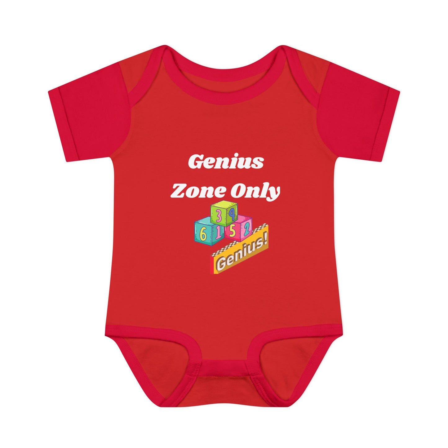 Genius Zone Only Baby Bodysuit, Cute Infant One-Piece, Baby Shower Gift, Toddler Outfit, Kids Clothing, Birthday Present