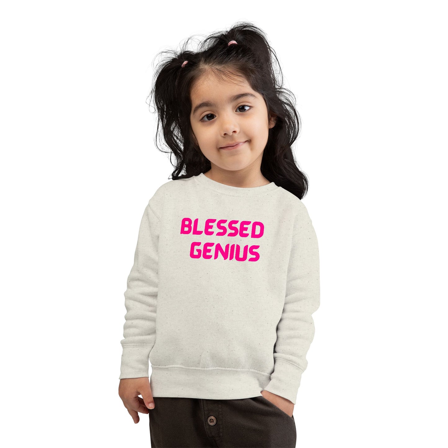 Toddler Sweatshirt - Blessed Genius, Kids Gift, Cute Toddler Apparel, Fun Children Clothes, Baby Shower Present
