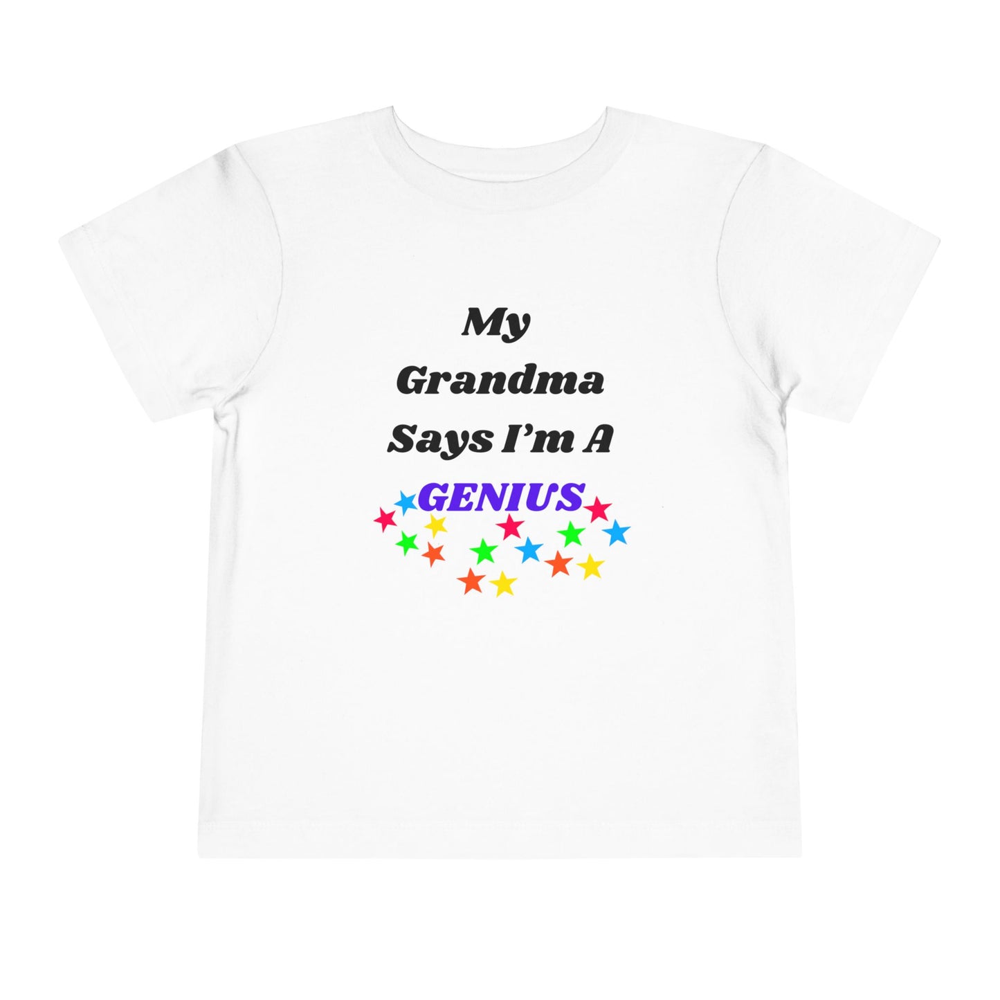 Toddler Short Sleeve Tee My Grandma say's I'm a Genius