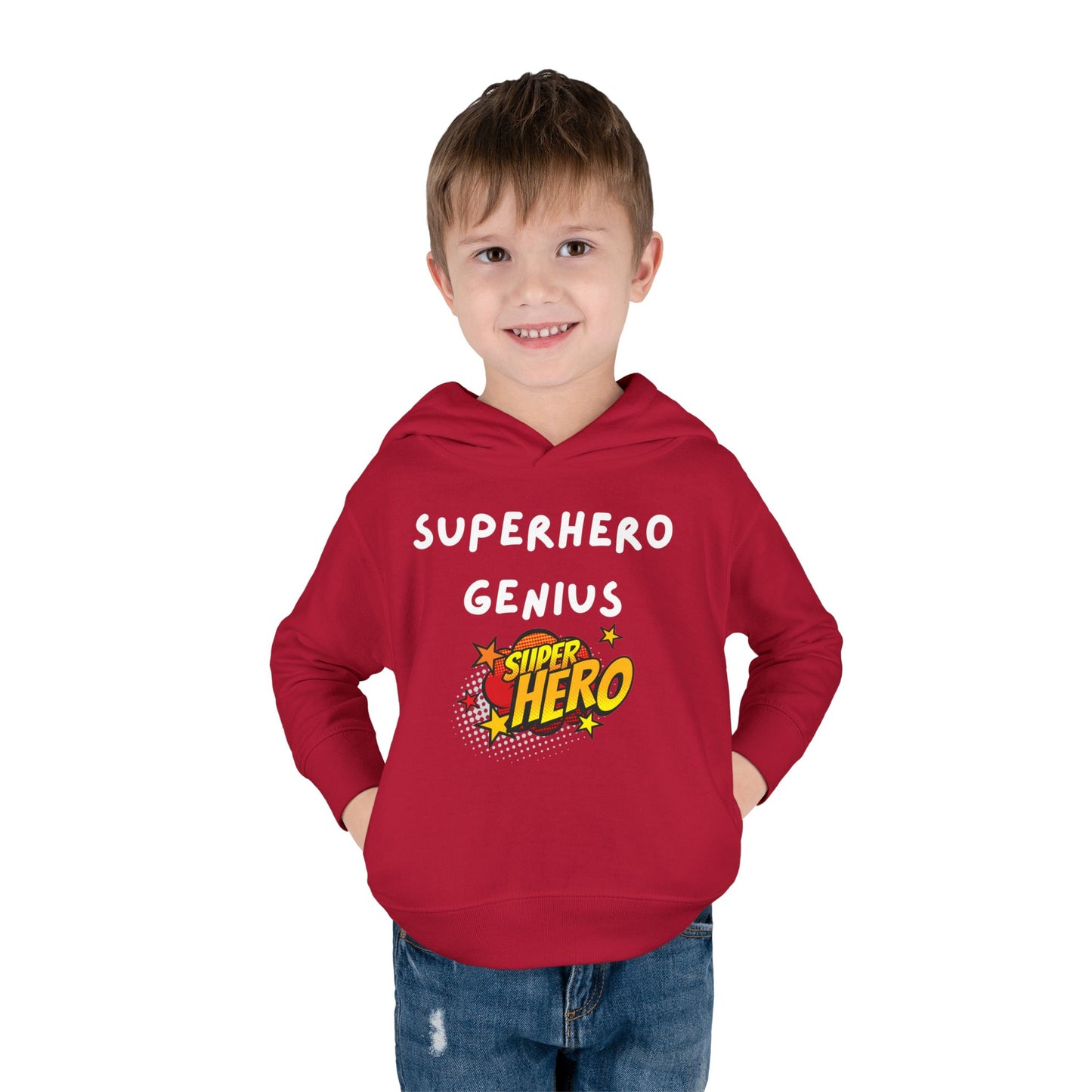Superhero Toddler Fleece Hoodie - Cute Kids Pullover, Ideal for Birthdays, Play Dates, Gifts, Cozy Comfort