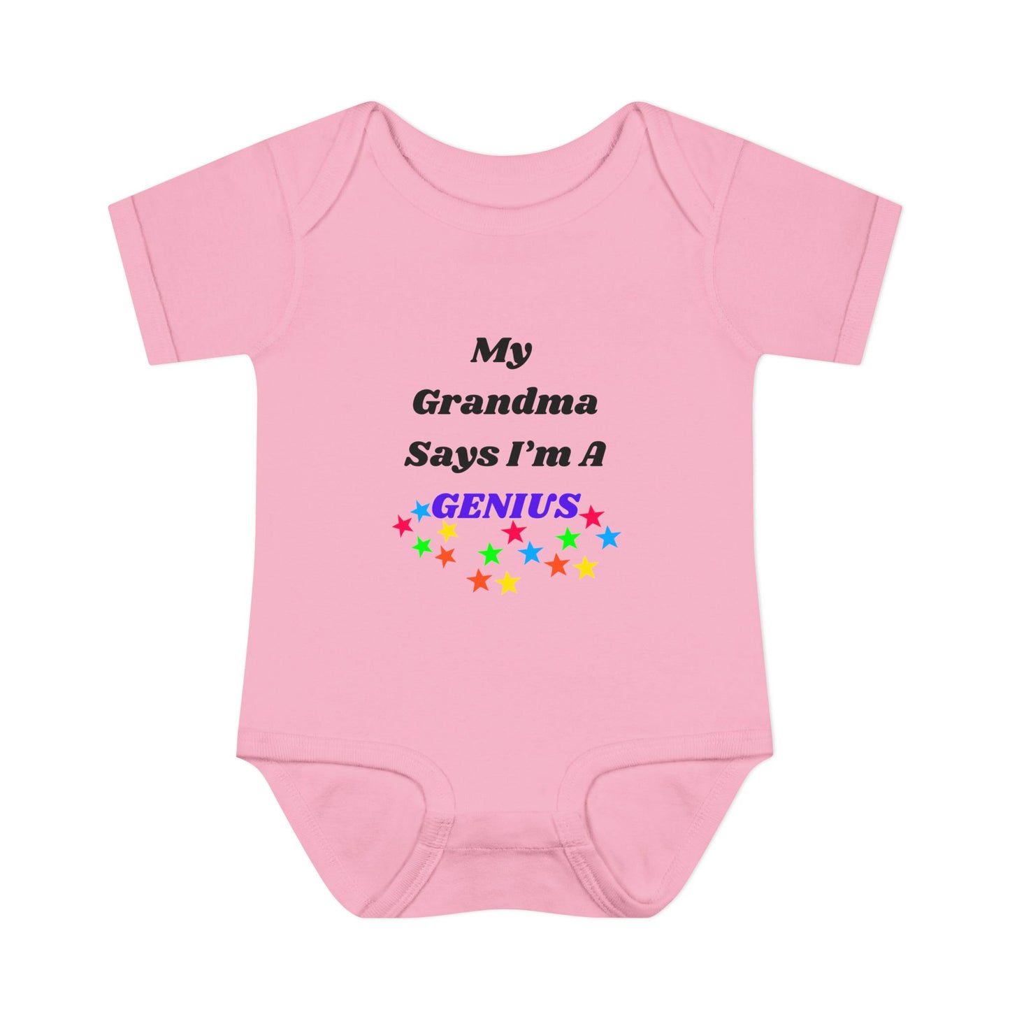 Infant Bodysuit - My Grandma Says I’m A Genius, Cute Baby Clothes, Newborn Gift, Baby Shower Present, Funny Baby Outfit, Infant Wear