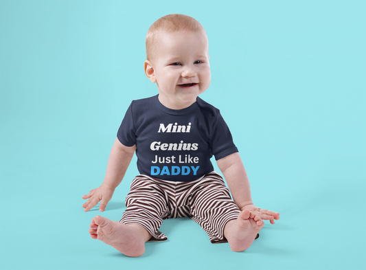 Mini Genius Baby Body Suit Just Like Daddy