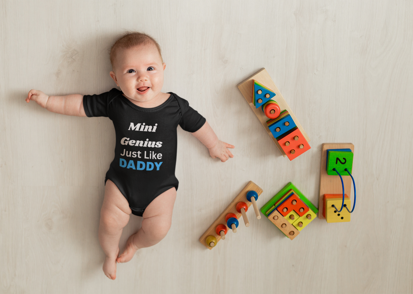 Mini Genius Baby Body Suit Just Like Daddy