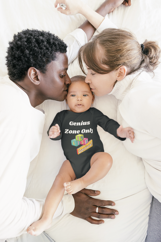 Genius Zone Only Infant Bodysuit, Baby Shower Gift, Funny Baby Outfit, Newborn Clothes, Toddler Fashion, Infant Long Sleeve Top