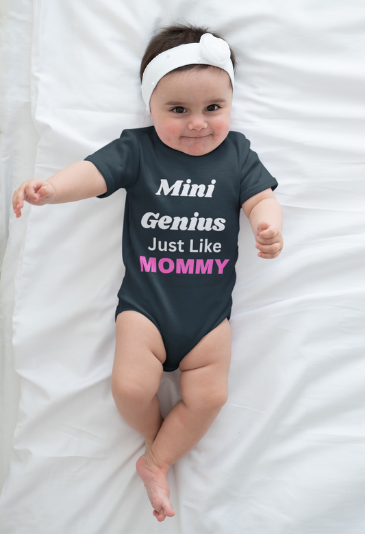 Infant Baby Bodysuit - Mini Genius Like Mommy, Cute Baby Gift, Toddler Outfit, Newborn Fashion, Baby Shower Idea
