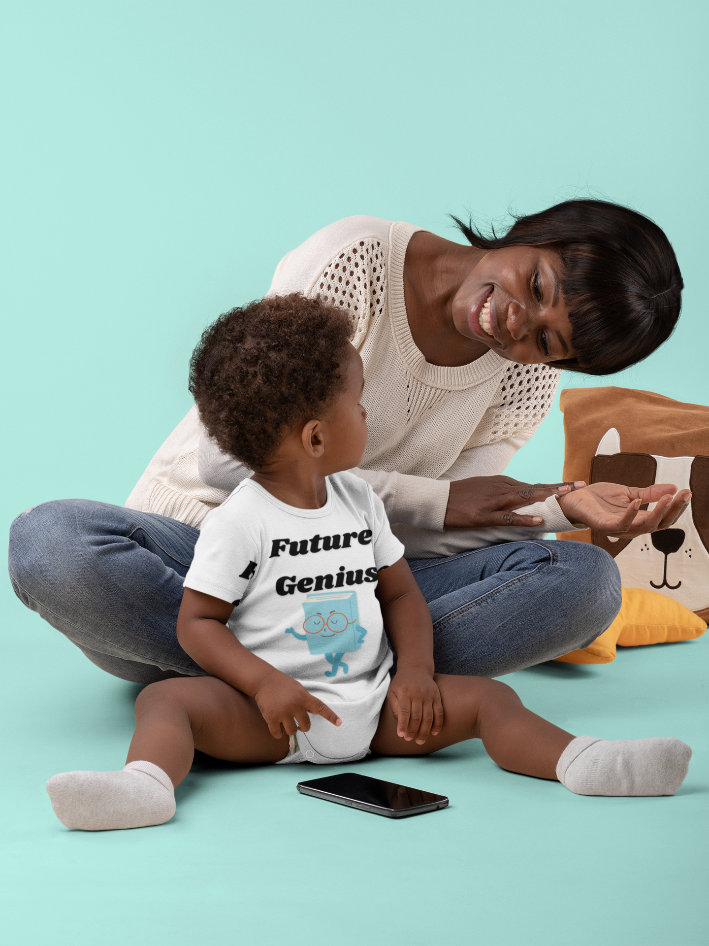 Baby Onesie Future Genius Short Sleeve