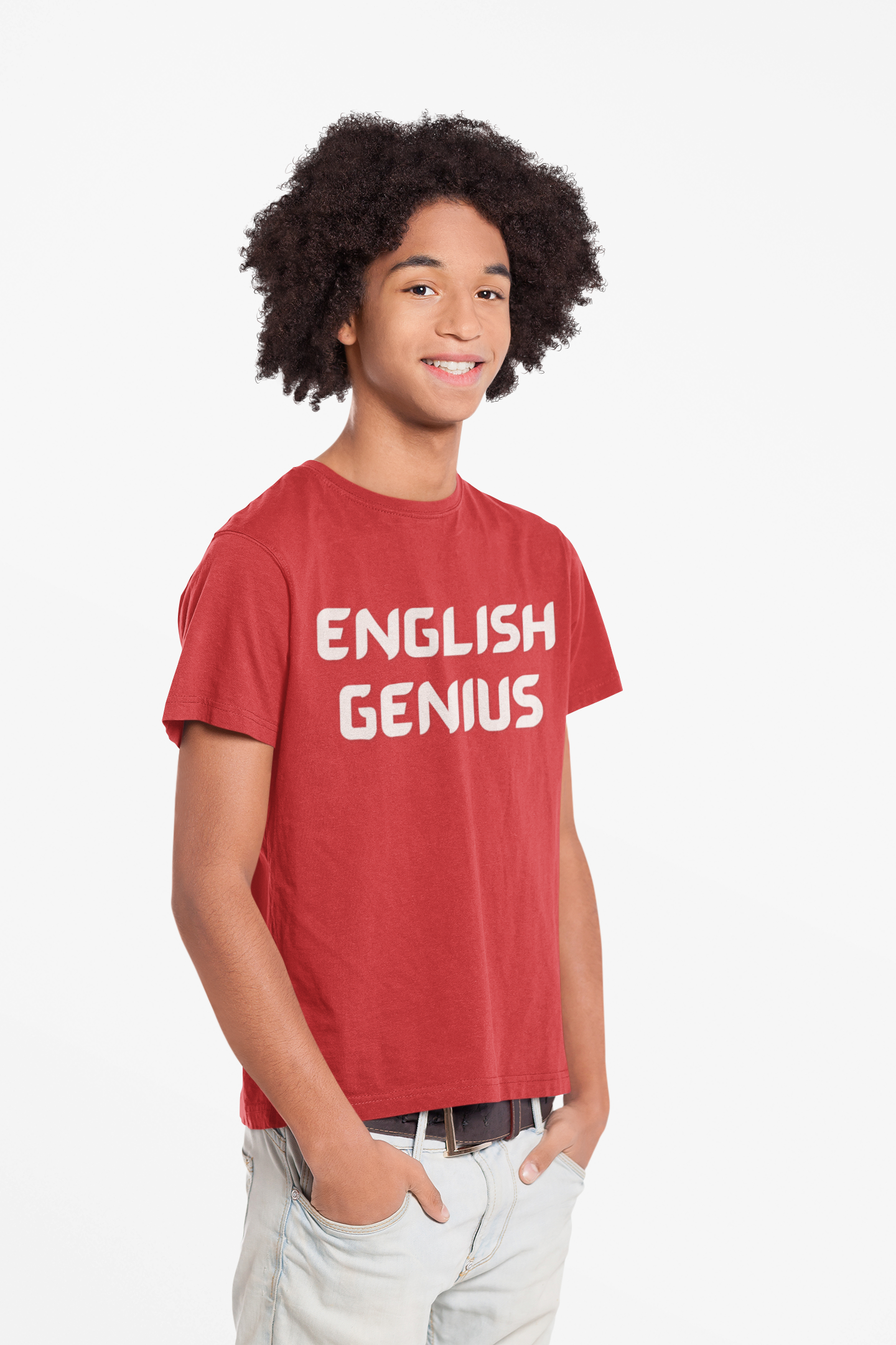 Kids English Genius Tee - Fun Learning Shirt, Children's Education Gift, Classroom Outfit, Back to School Apparel, Kids Statement T-Shirt