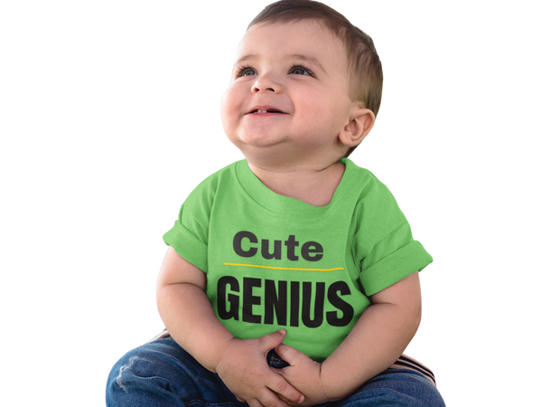 Cute Genius Toddler Tee - Adorable Baby T-Shirt for Newborns, Baby Shower Gift, Toddler Clothing, Infant Outfit