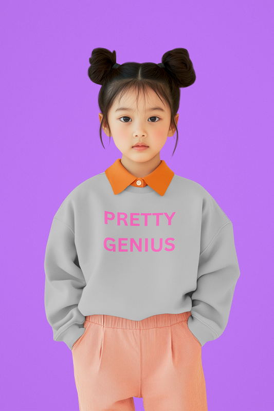Pretty Genius Toddler Sweatshirt - Fun Kids Apparel, Birthday Gift, Cute Toddler Outfit, Unique Baby Gift, Everyday Wear