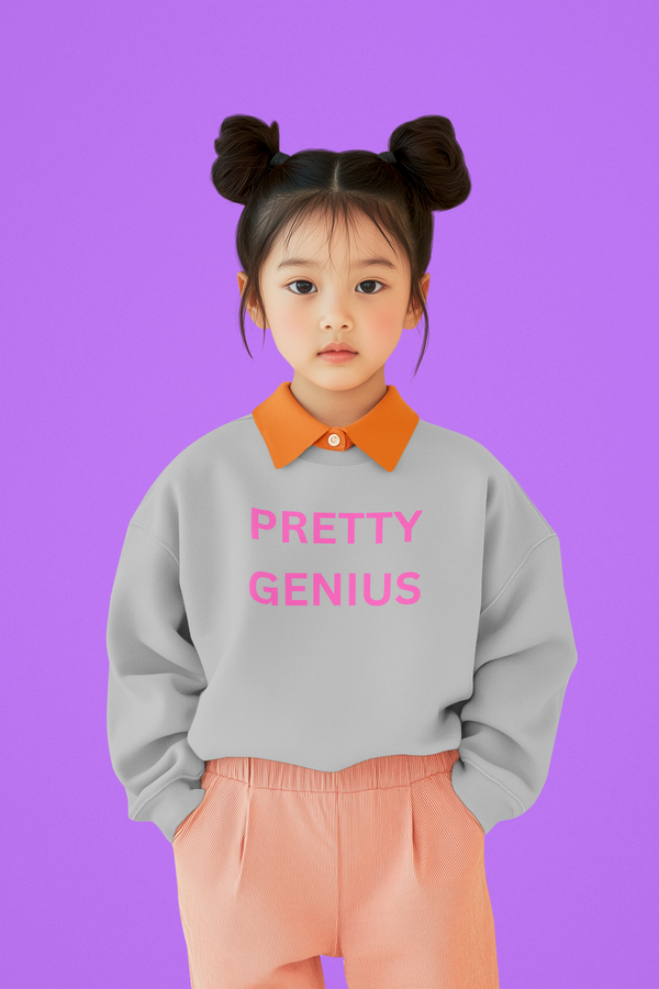 Pretty Genius Toddler Sweatshirt - Fun Kids Apparel, Birthday Gift, Cute Toddler Outfit, Unique Baby Gift, Everyday Wear