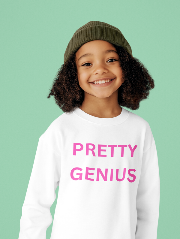 Pretty Genius Toddler Sweatshirt - Fun Kids Apparel, Birthday Gift, Cute Toddler Outfit, Unique Baby Gift, Everyday Wear