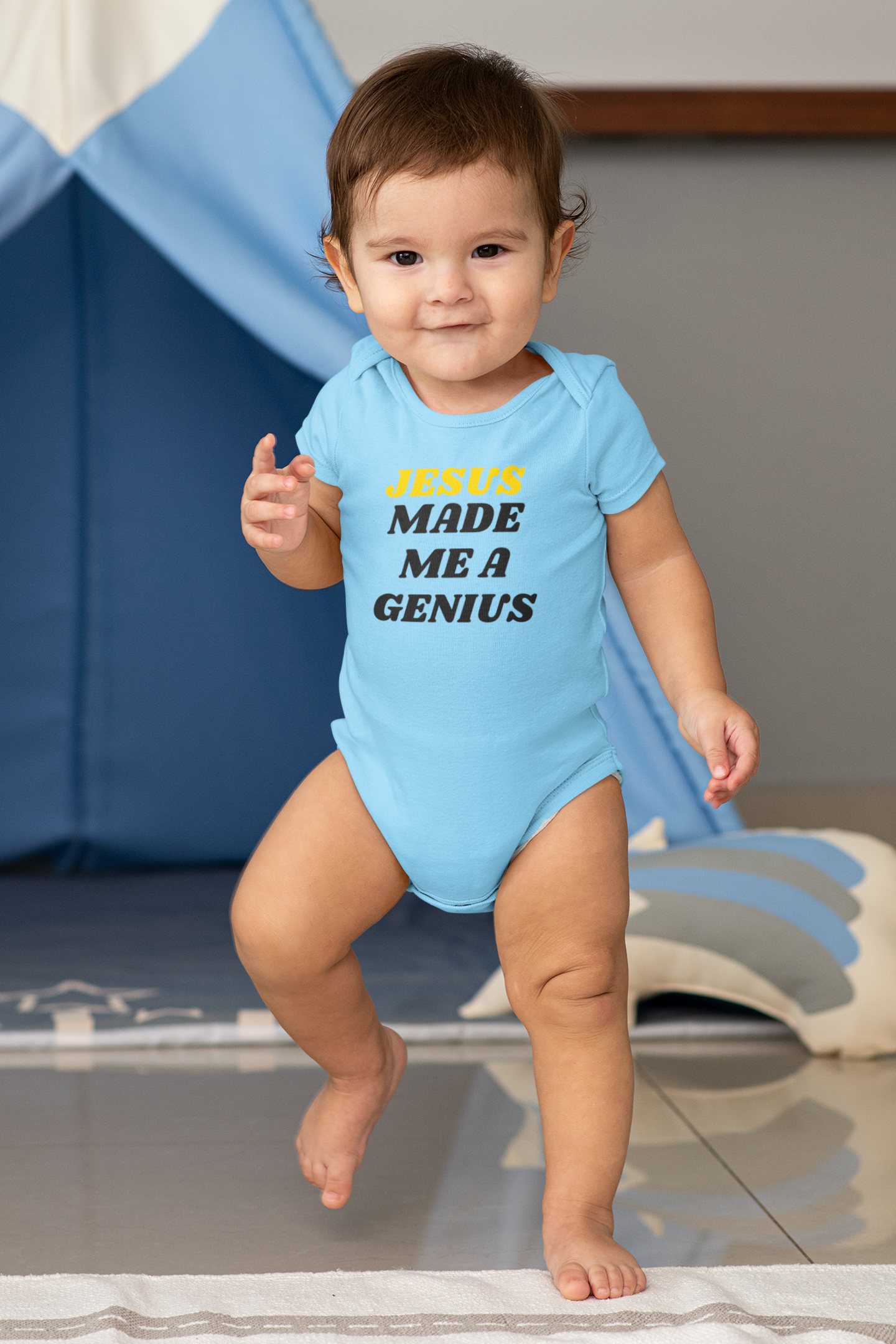 Jesus Made Me a Genius Infant Bodysuit