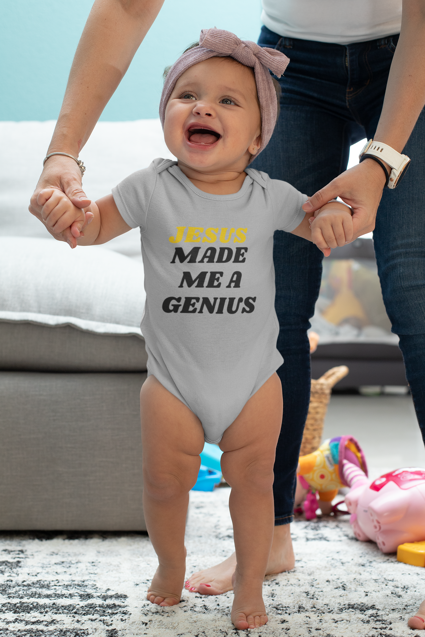 Jesus Made Me a Genius Infant Bodysuit