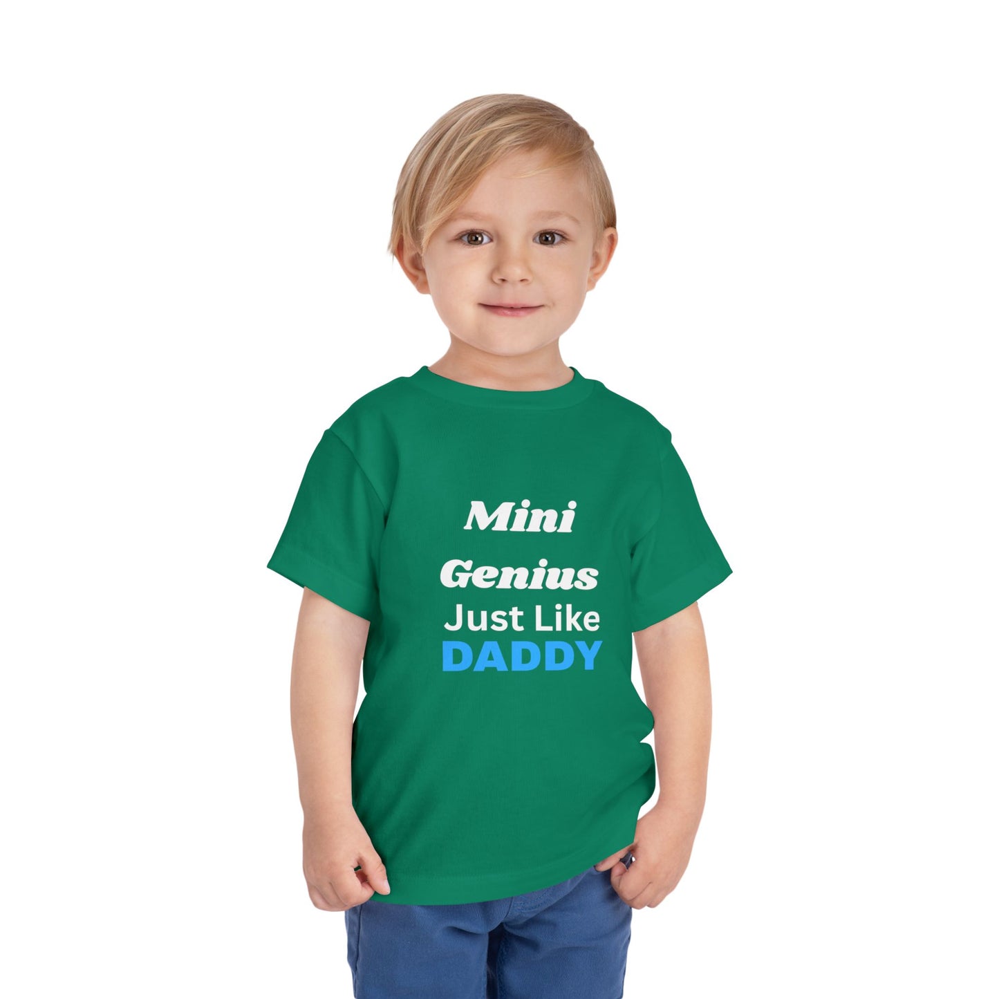 Mini Genius Just Like Daddy Toddler Short Sleeve Tee