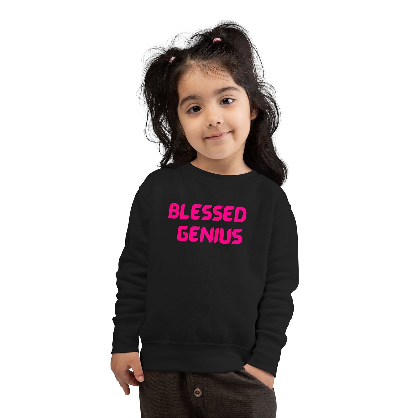 Toddler Sweatshirt - Blessed Genius, Kids Gift, Cute Toddler Apparel, Fun Children Clothes, Baby Shower Present