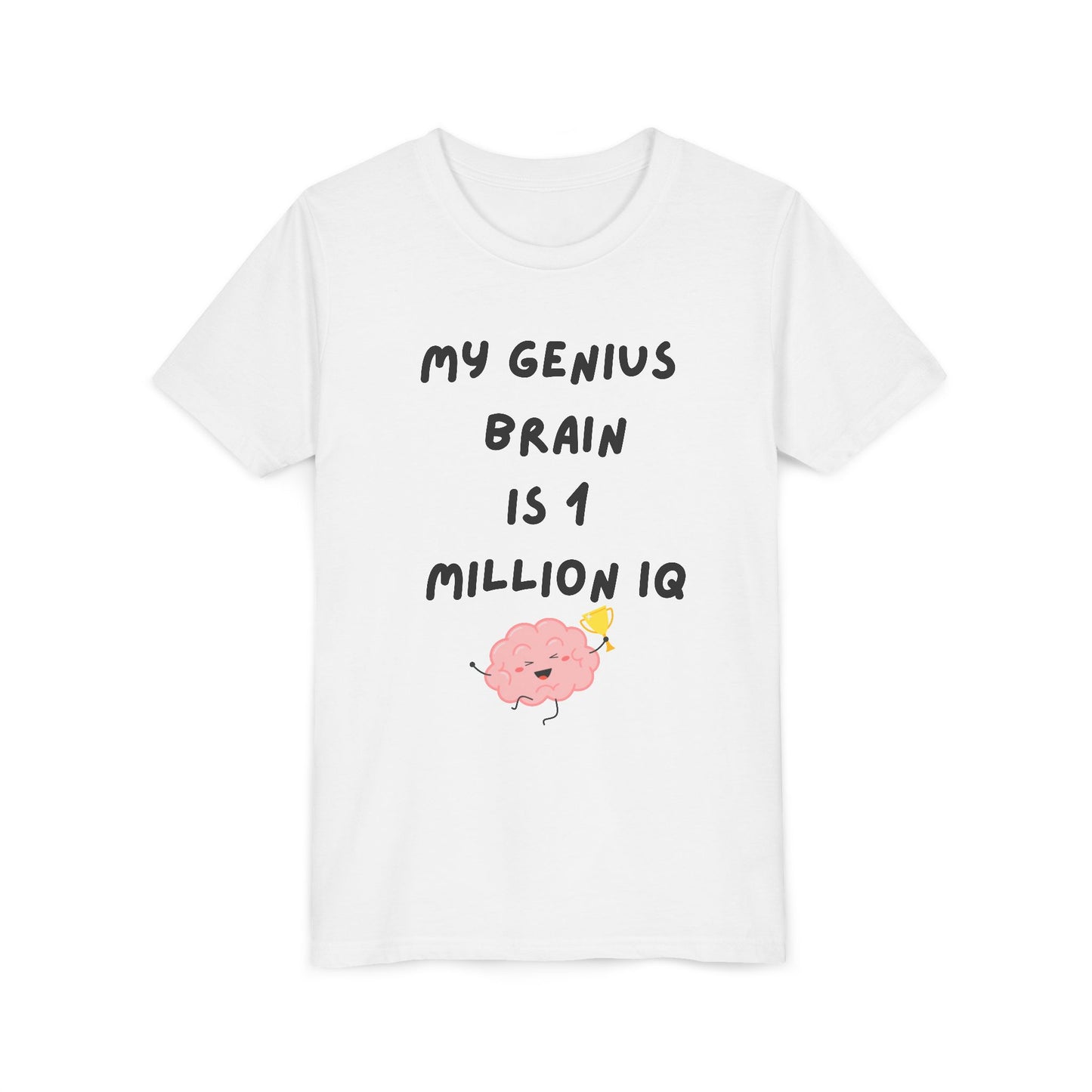 Genius Brain Youth Tee - Cute, Funny Shirt for Kids, Gift for Birthdays, School Events, Summer Fun, Smart Kids Apparel