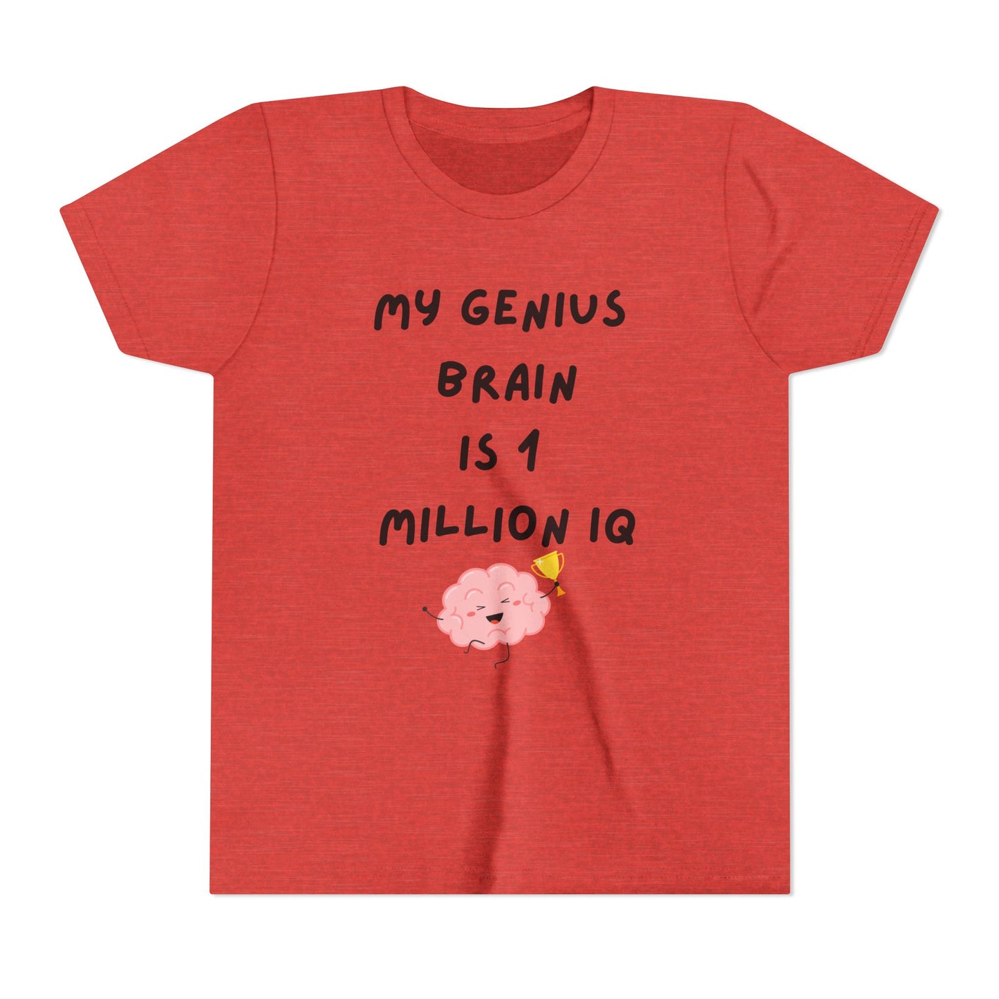 Genius Brain Youth Tee - Cute, Funny Shirt for Kids, Gift for Birthdays, School Events, Summer Fun, Smart Kids Apparel