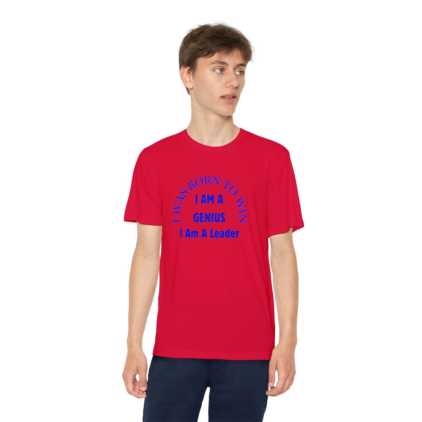 Youth Inspirational Tee - I Was Born to Win | Gift for Kids, Motivational Shirt, Children's Sportswear, Confidence Booster, Birthday Present