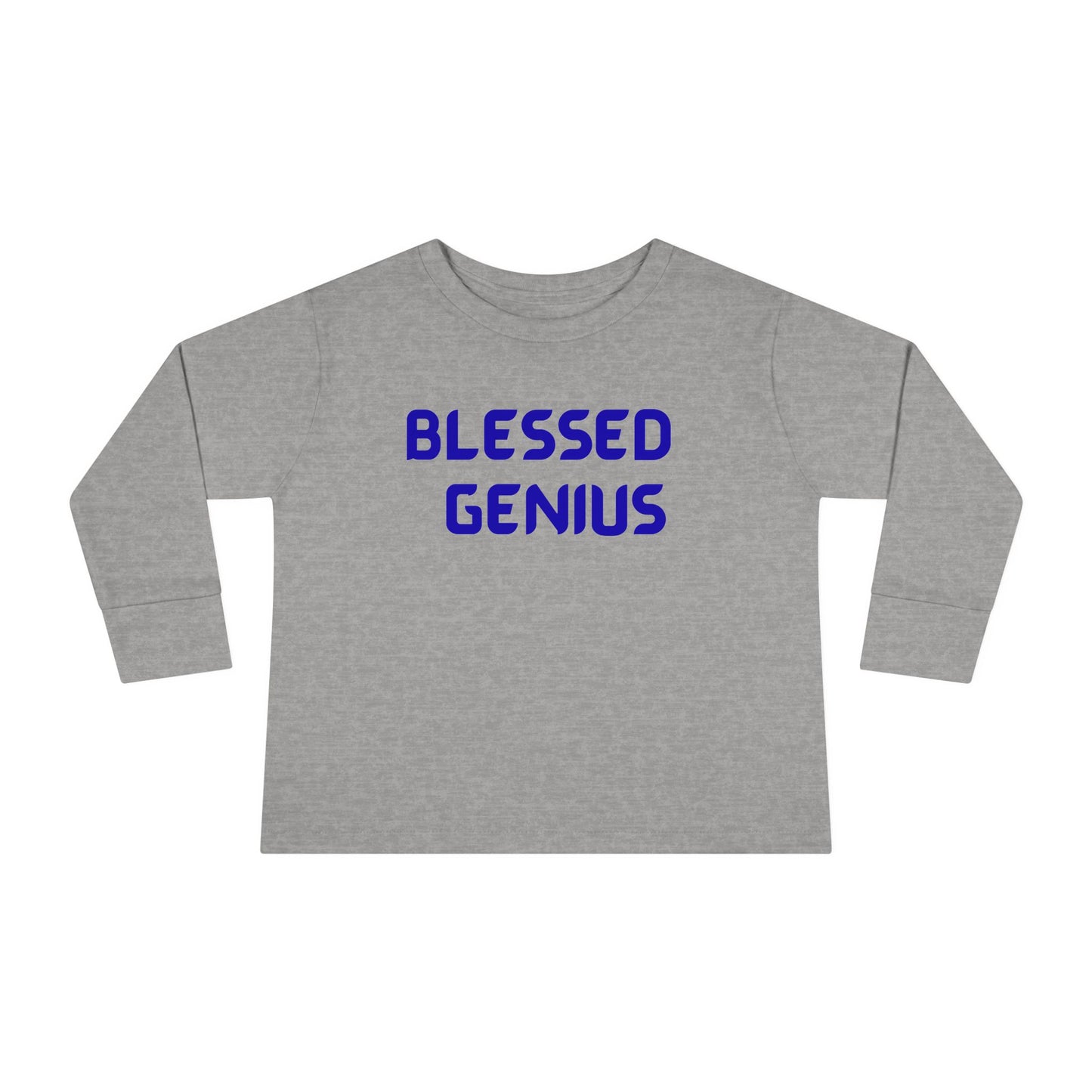 Toddler Long Sleeve Tee - Blessed Genius - Cute Kids Shirt, Toddler Gift, Baby Shower Gift, Birthday Shirt, Inspirational Kids Clothing