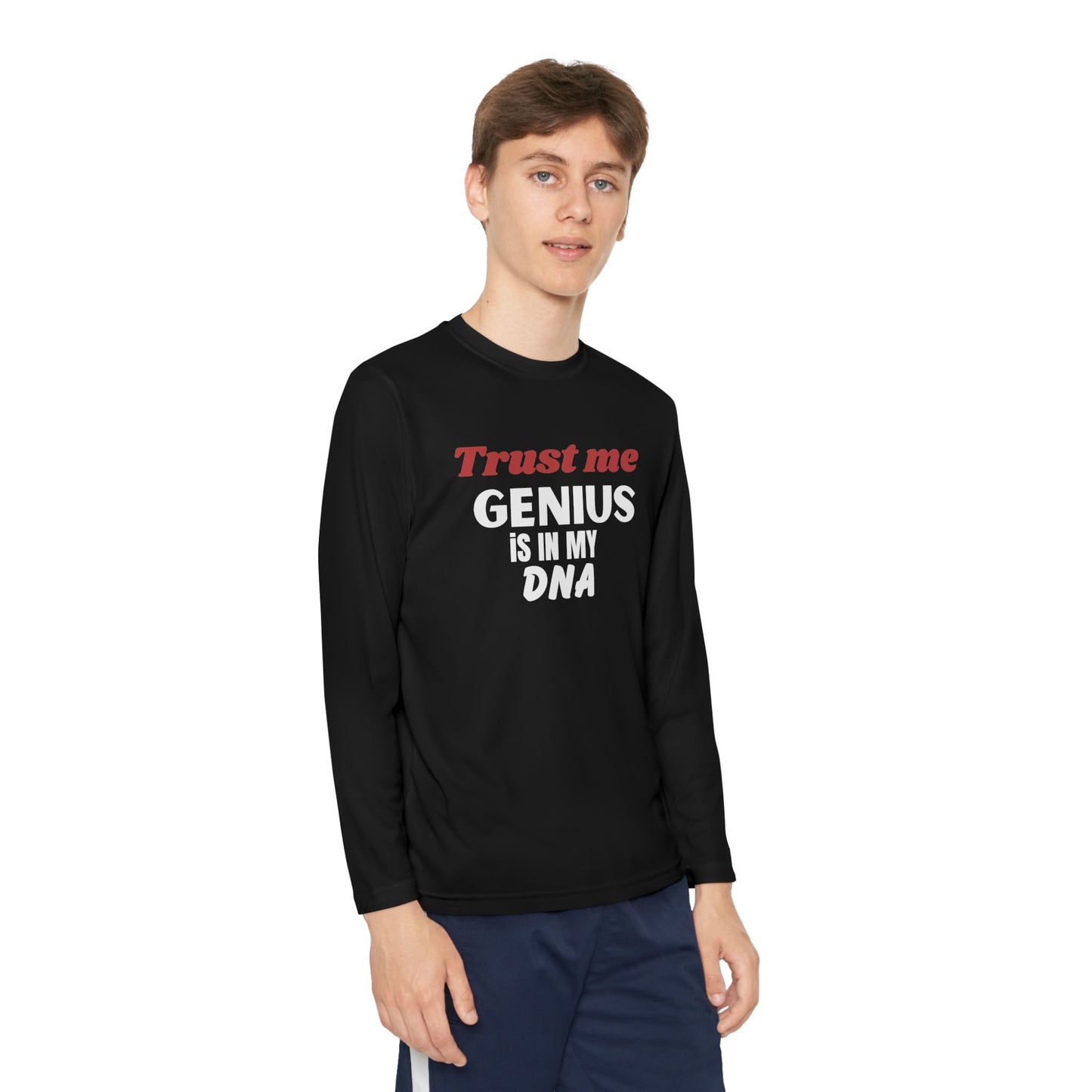 Youth Long Sleeve T-Shirt - Trust Me, Genius is in My DNA - Perfect for Birthdays, School Events, Gift for Young Scholars, Casual [...]