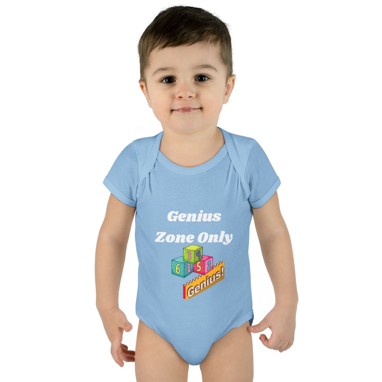 Genius Zone Only Baby Bodysuit, Cute Infant One-Piece, Baby Shower Gift, Toddler Outfit, Kids Clothing, Birthday Present