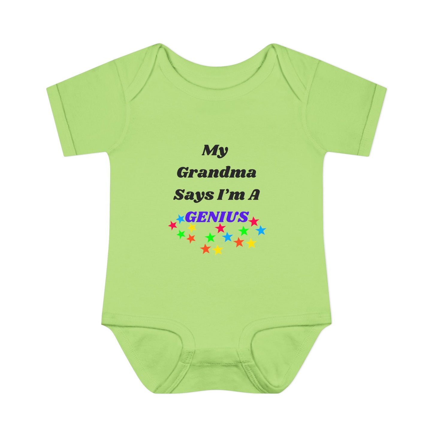 Infant Bodysuit - My Grandma Says I’m A Genius, Cute Baby Clothes, Newborn Gift, Baby Shower Present, Funny Baby Outfit, Infant Wear