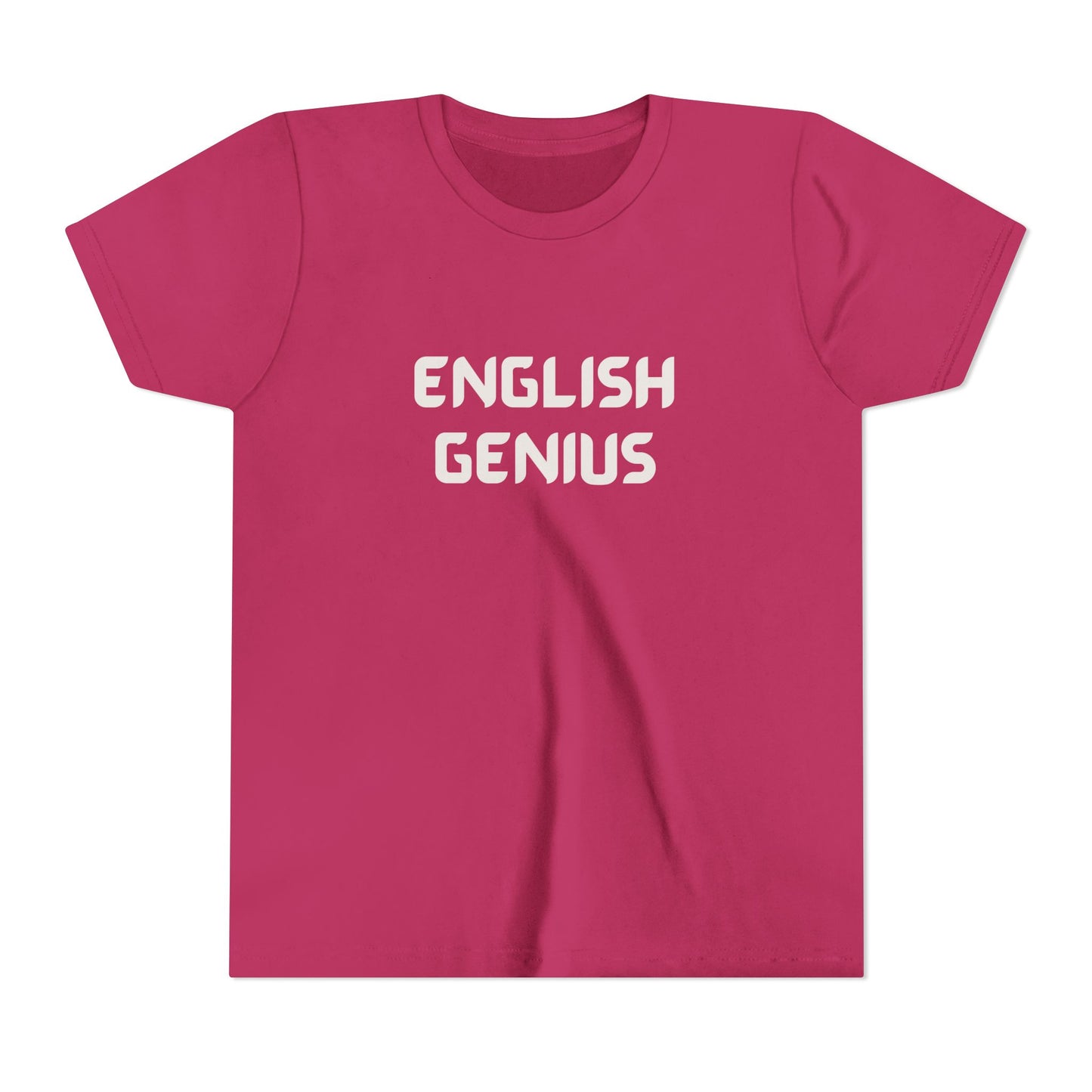 English Genius Youth Tee - Fun Educational T-Shirt, Gift for Kids, Back to School, Class Gift, Learning Merchandise