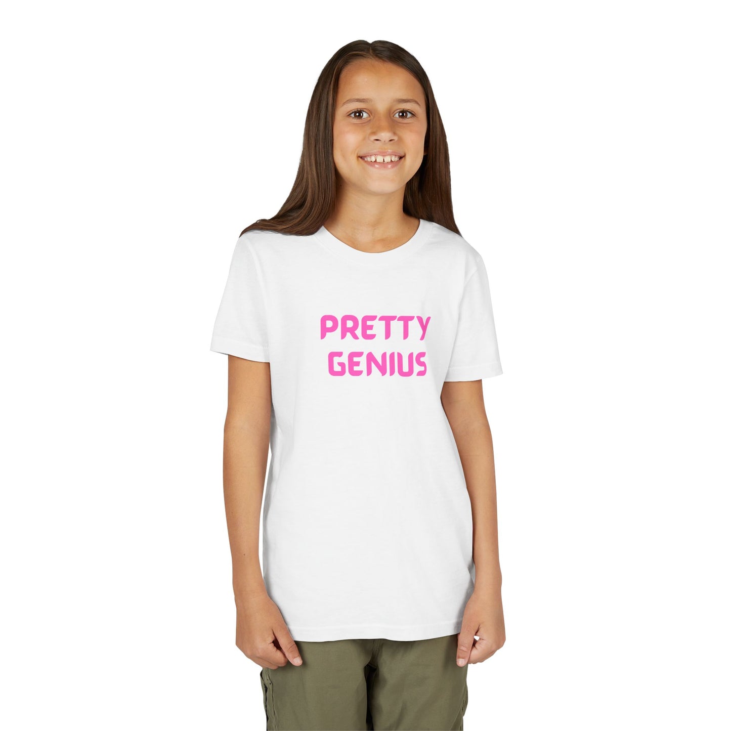 Pretty Genius Girls Tee - Cute T-Shirt, Gift for Kids, Birthday Outfit, Fun Everyday Wear, Graphic Tee, Gift for Girls