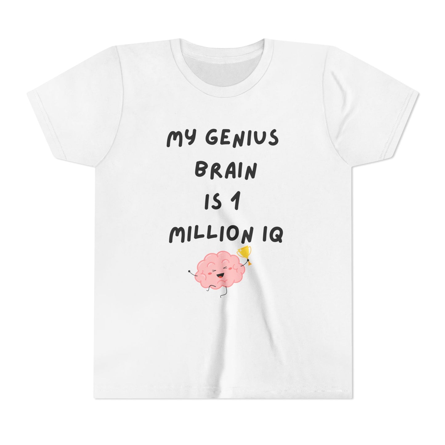 Genius Brain Youth Tee - Cute, Funny Shirt for Kids, Gift for Birthdays, School Events, Summer Fun, Smart Kids Apparel