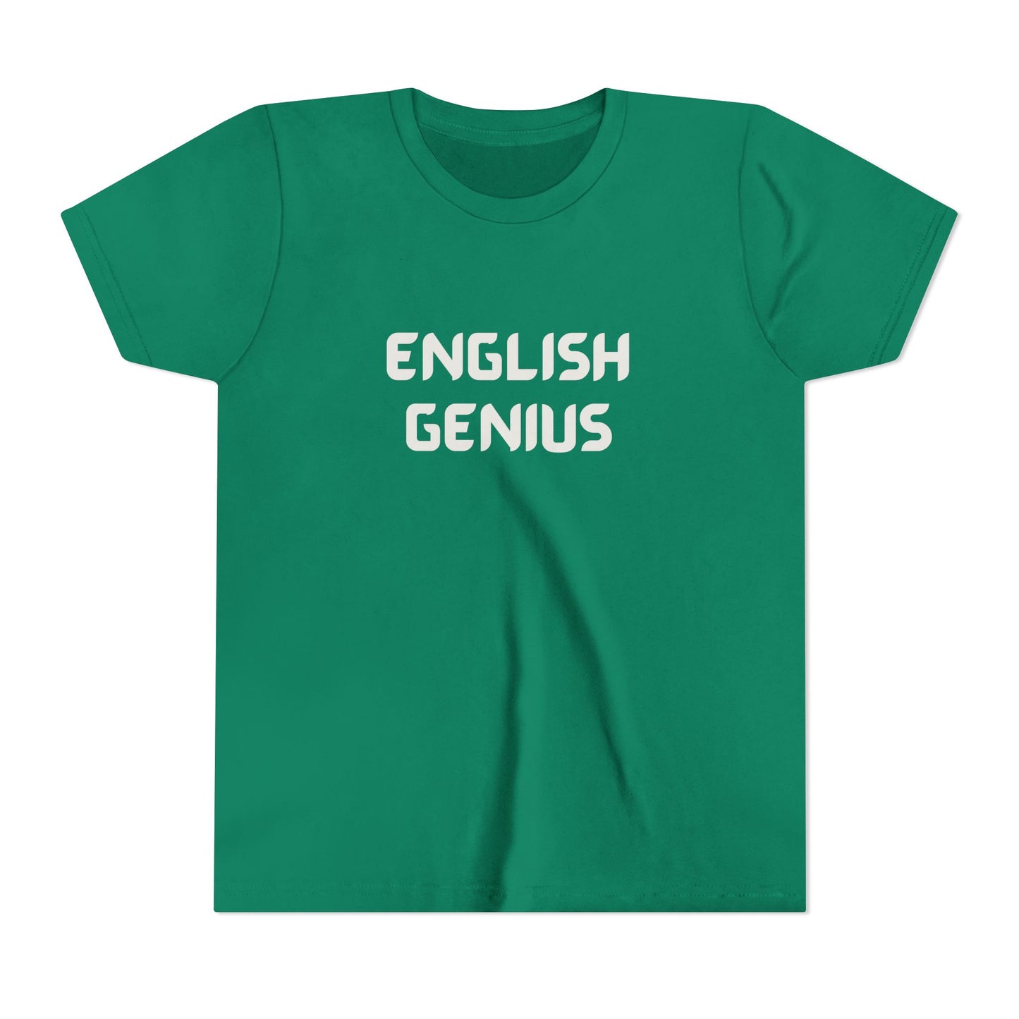 English Genius Youth Tee - Fun Educational T-Shirt, Gift for Kids, Back to School, Class Gift, Learning Merchandise