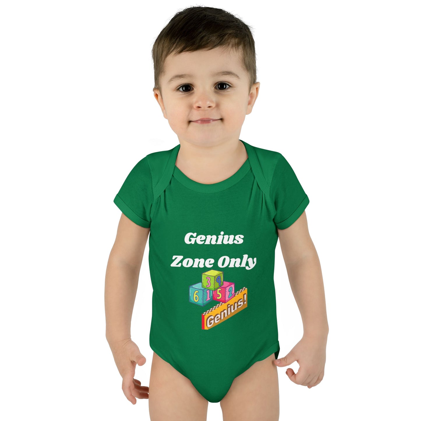 Genius Zone Only Baby Bodysuit, Cute Infant One-Piece, Baby Shower Gift, Toddler Outfit, Kids Clothing, Birthday Present
