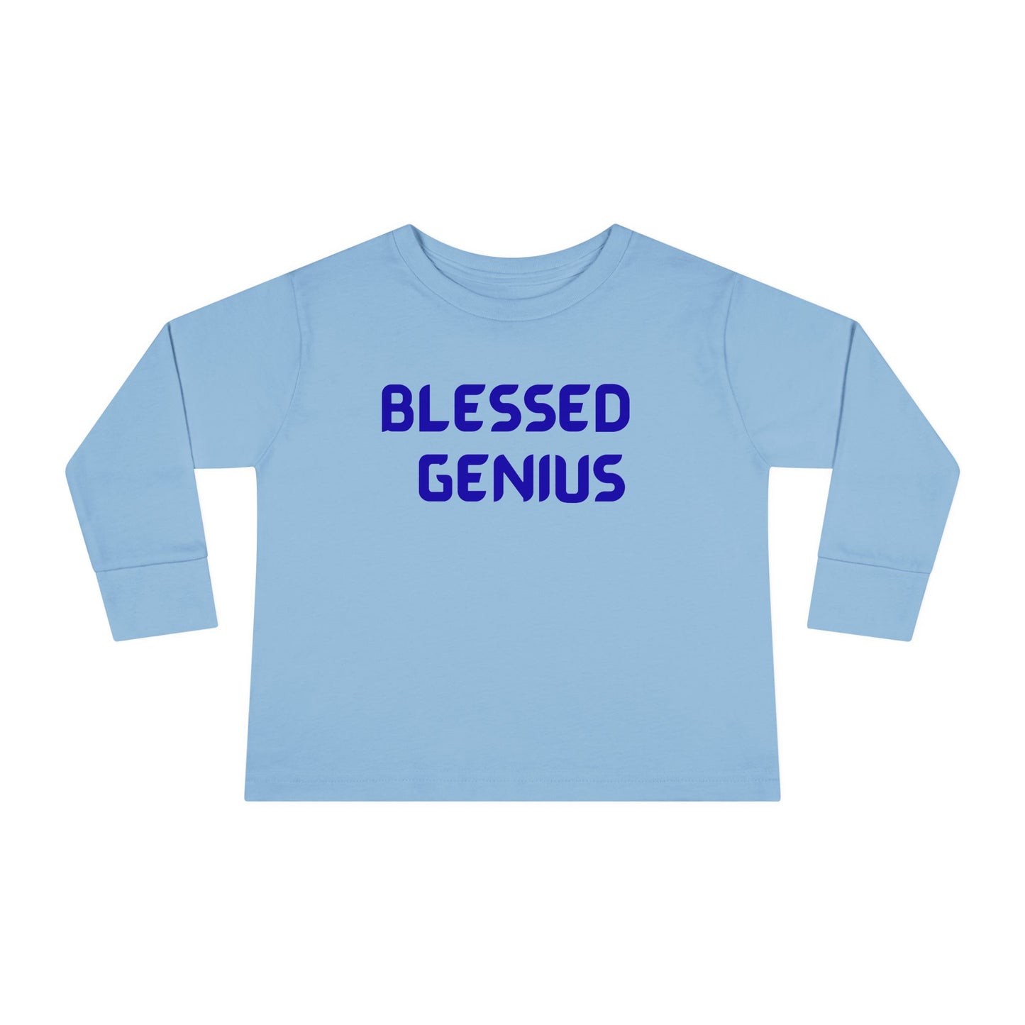 Toddler Long Sleeve Tee - Blessed Genius - Cute Kids Shirt, Toddler Gift, Baby Shower Gift, Birthday Shirt, Inspirational Kids Clothing